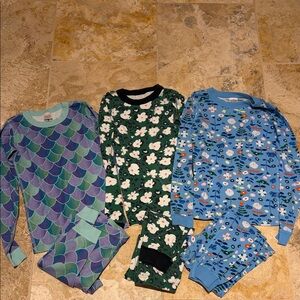 Hanna Andersson Kids Pajama Set - Blue, Green, Purple